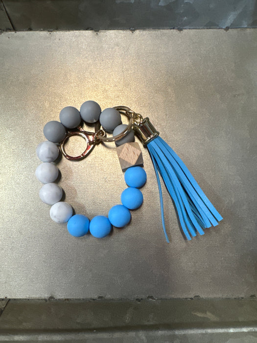 Silicone Beaded keychain Bracelet