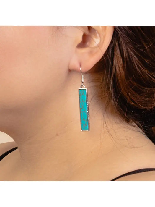 Turquoise Bar Earrings