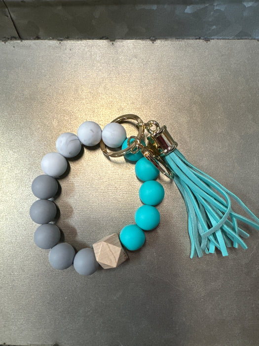 Silicone Beaded keychain Bracelet