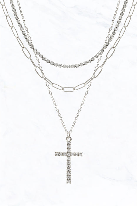 Chain Cross 3 Necklace