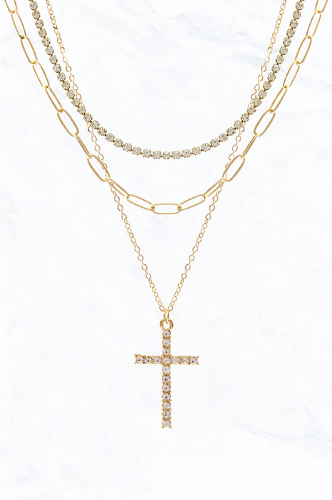 Chain Cross 3 Necklace