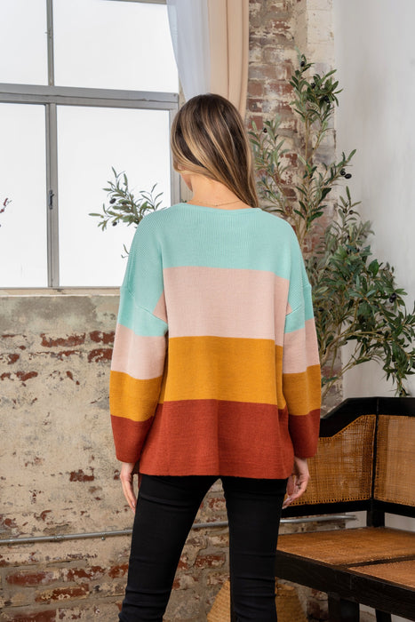 BLUE SKY LONG SLEEVE SWEATER