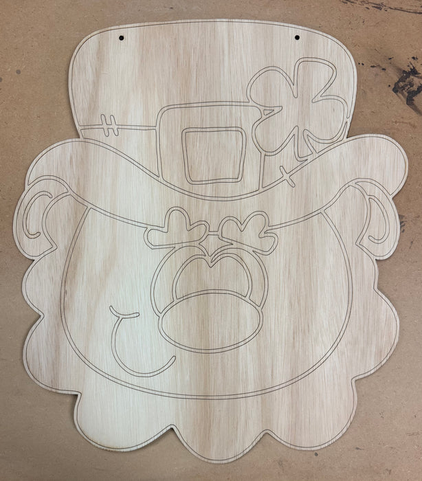 Leprechaun Face Door Hanger (UNPAINTED)