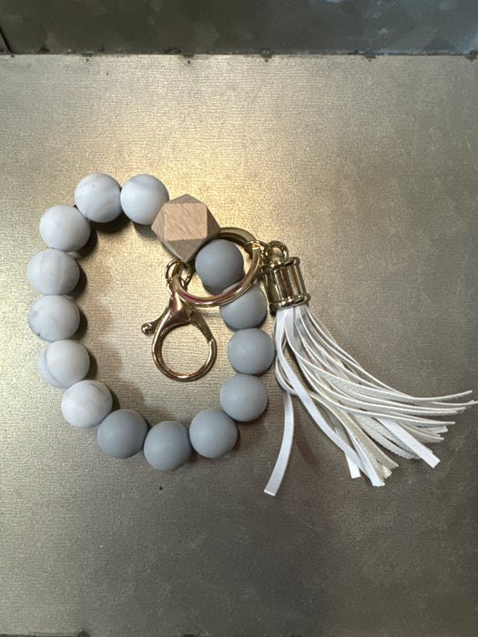 Silicone Beaded keychain Bracelet