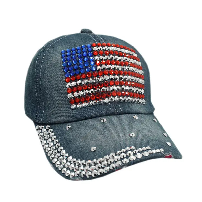 Crystalized American Flag Hat