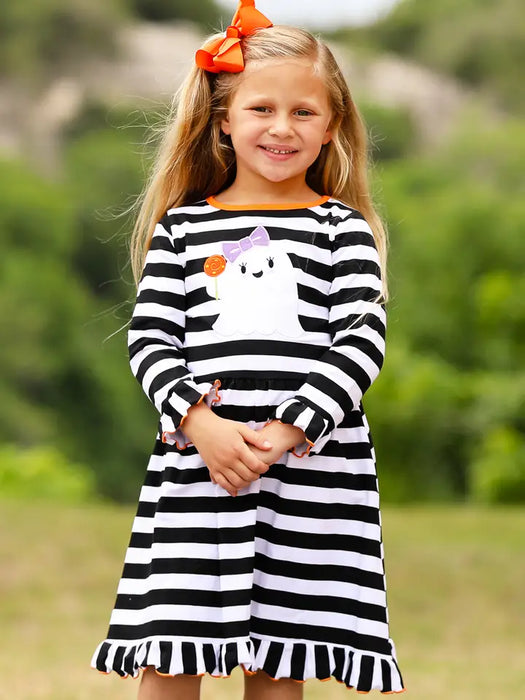 Friendly Ghost Halloween Dress Kids Clothing