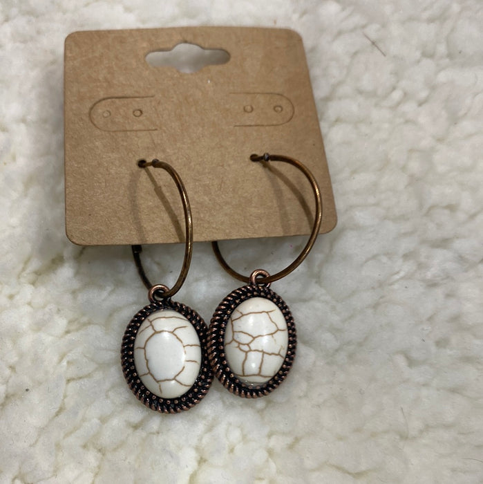 White Turquoise Earring