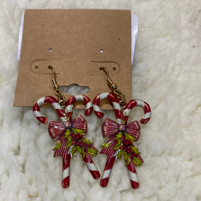 DOUBLE CANDY CANE EARRING