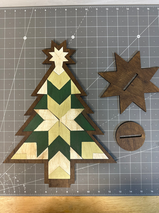 Christmas Tree Stacked Barn Quilt Stand (UNPAINTED)