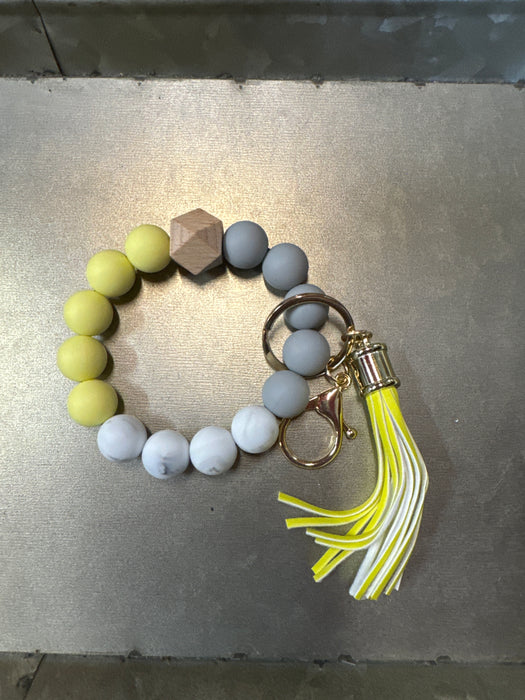 Silicone Beaded keychain Bracelet