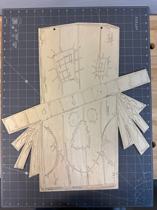 Scarecrow Head Door Hanger (unpainted}