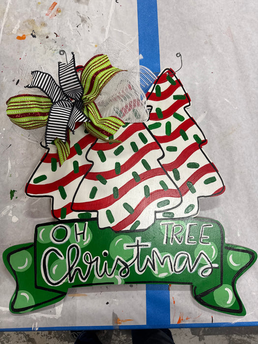 Oh Christmas Tree Door Hanger (unpainted}