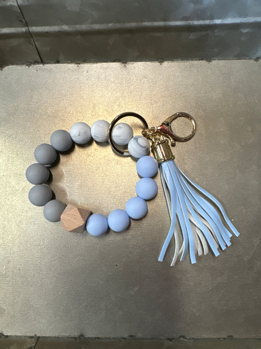 Silicone Beaded keychain Bracelet