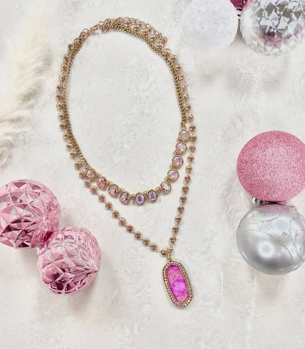PERFECTION TIME GOLD TWO STRAND NECKLACE