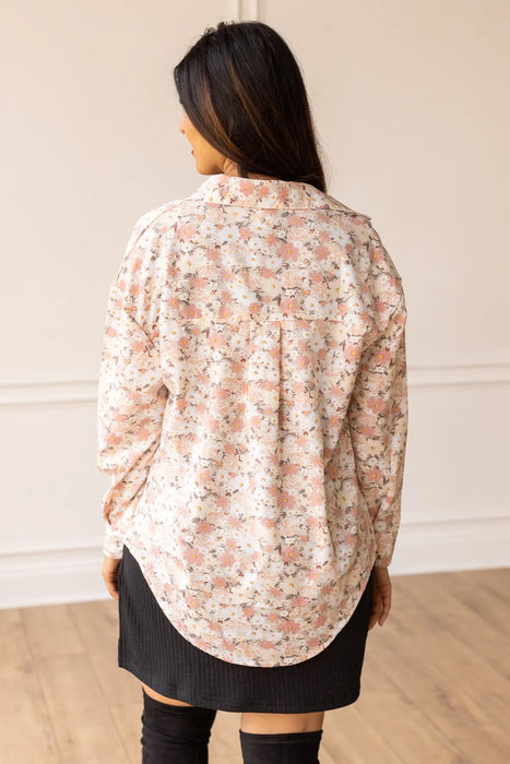 THE KATHRYN BUTTON DOWN FLORAL TOP