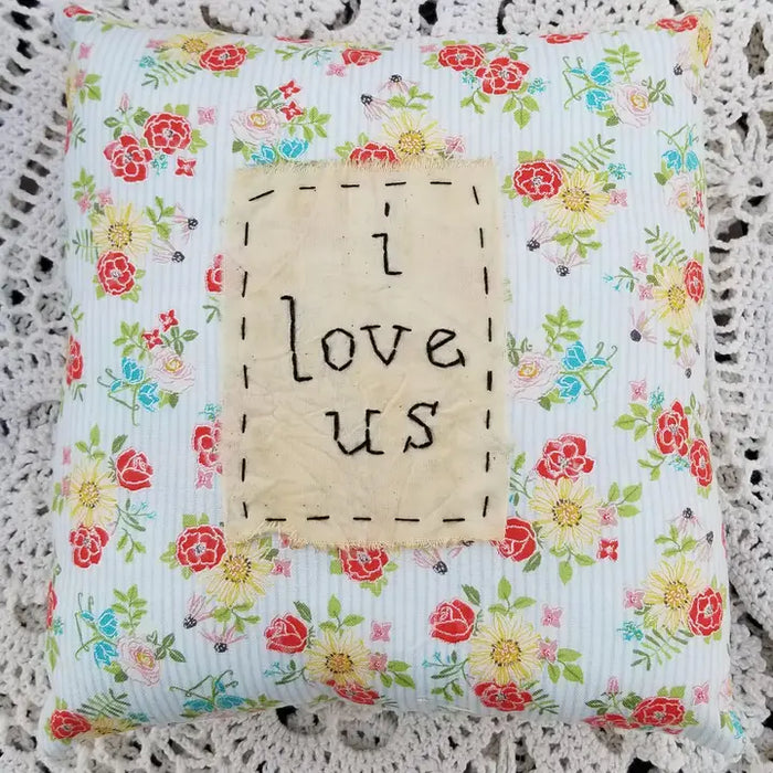 I love us Handmade Pillow