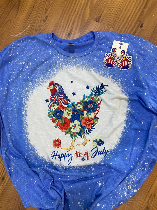 HAPPY 4TH PW CHICKEN TSHIRT