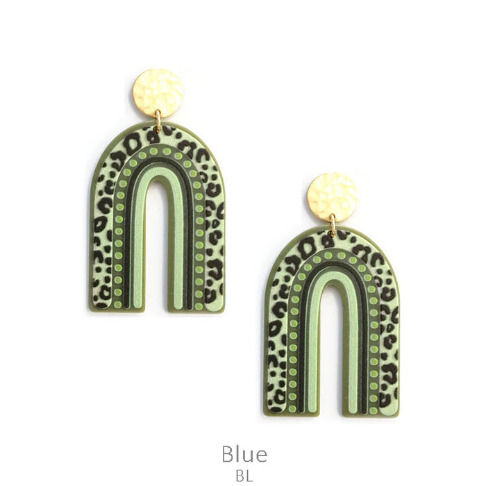 ARCH PRINTED EARRING