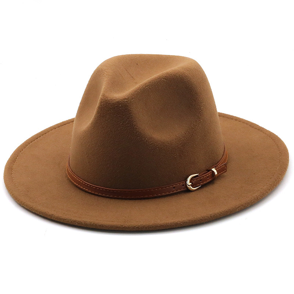 Khaki fedora hat sales