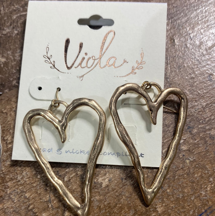 Open Heart Earrings