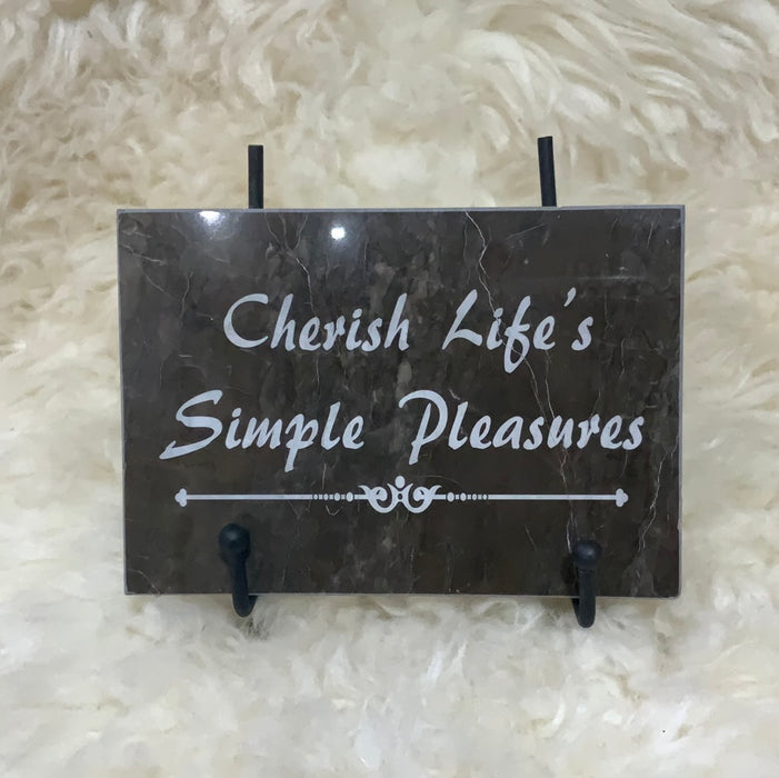 Cherish Lifes Simple Pleasures  4 x 6   tile