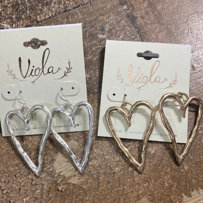 Open Heart Earrings